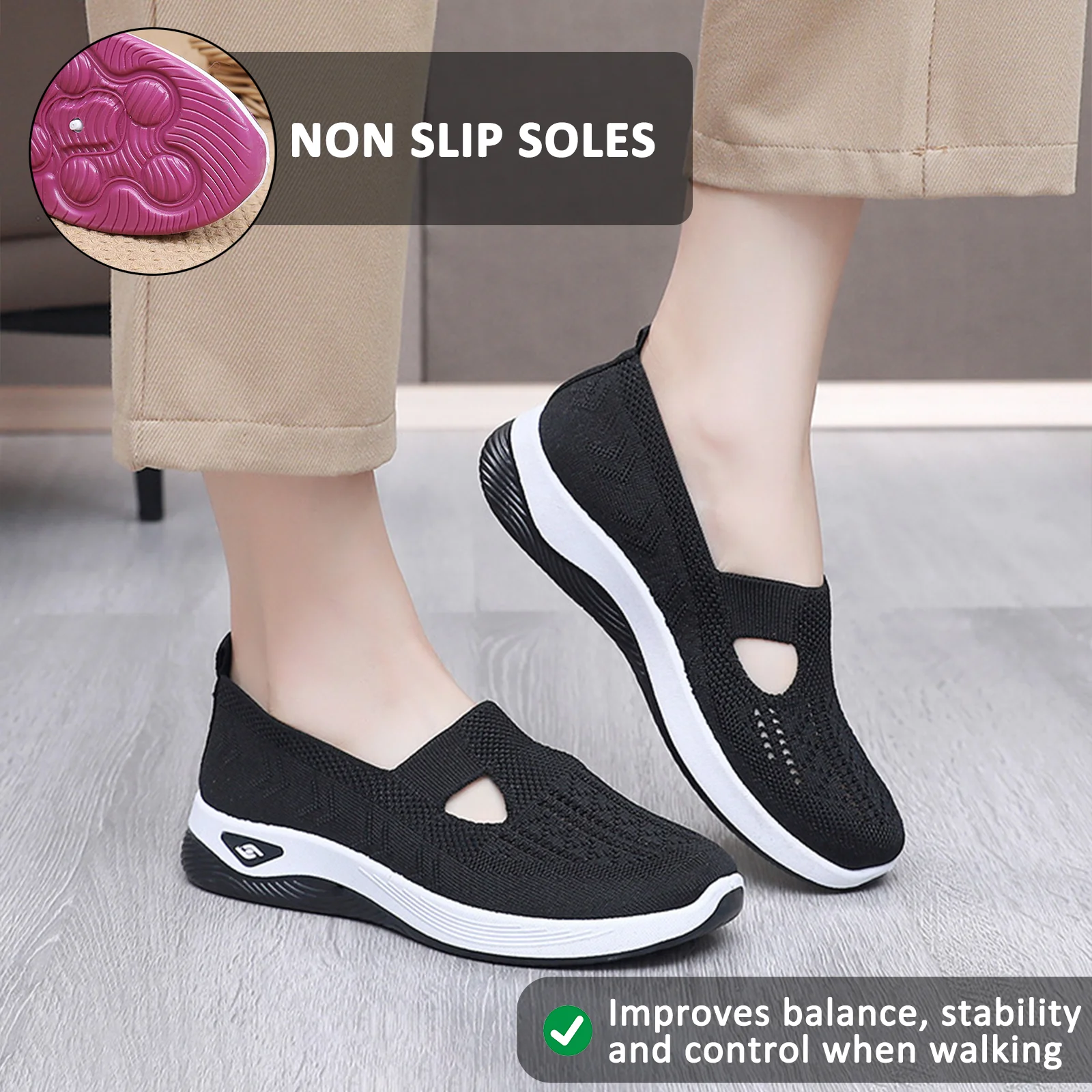 Breathable Slip-On Shoes for Women – Lightweight & Eco-Friendly Comfort - Image 4