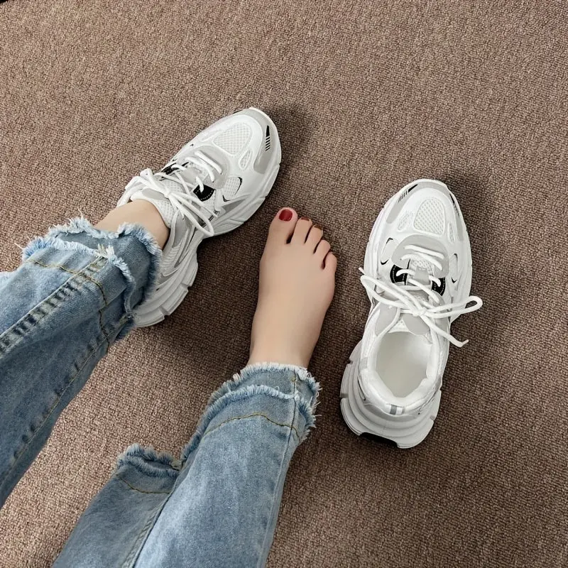 Colorblock Sneakers – Casual & Stylish – Lightweight Mesh Upper - Image 3