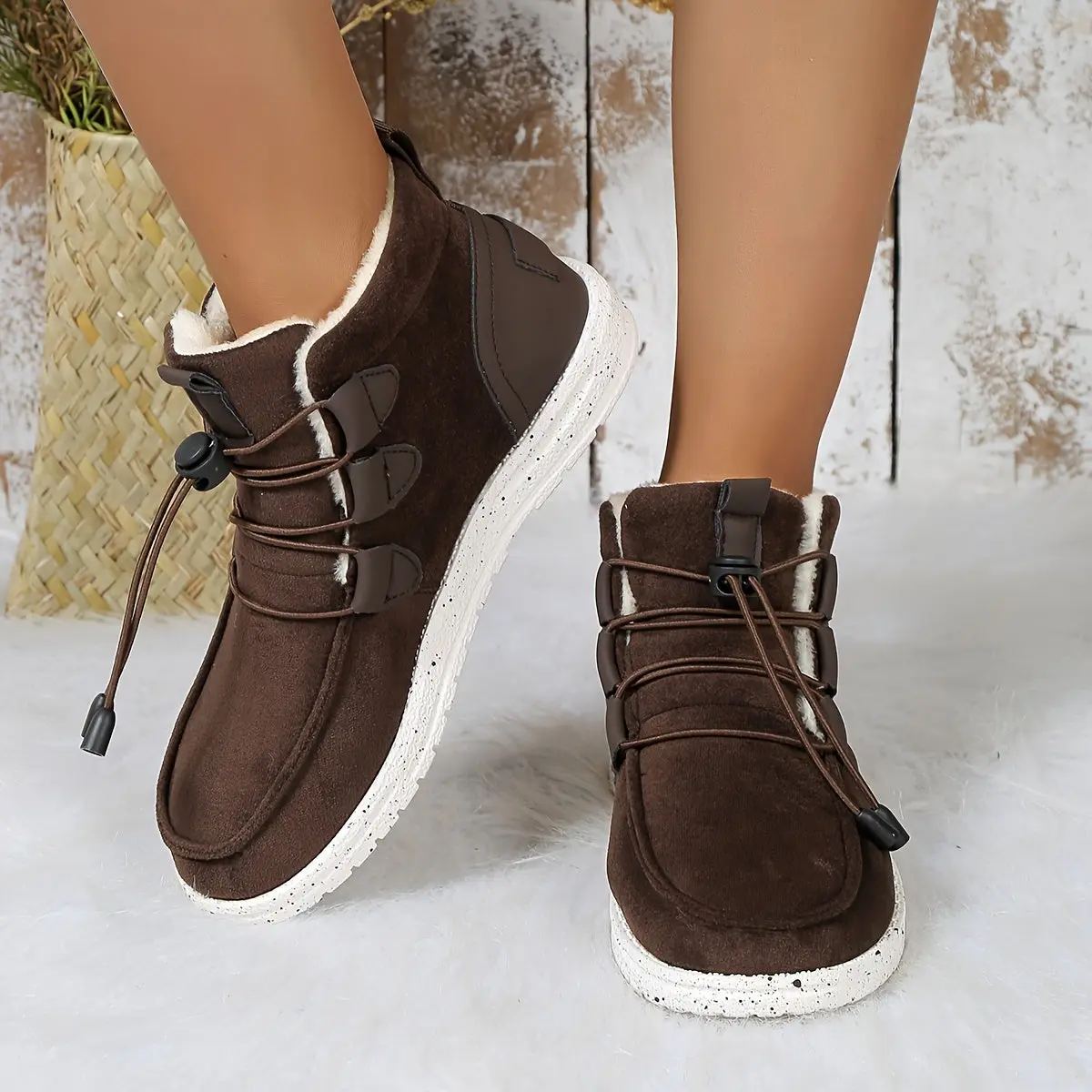 Fleece-Lined Sneaker Boots – Warm & Stylish Winter Footwear for Women - Image 5