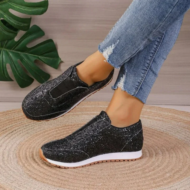 Slip-On Sneakers for Women – Glitter Style & Comfortable Design - Image 3