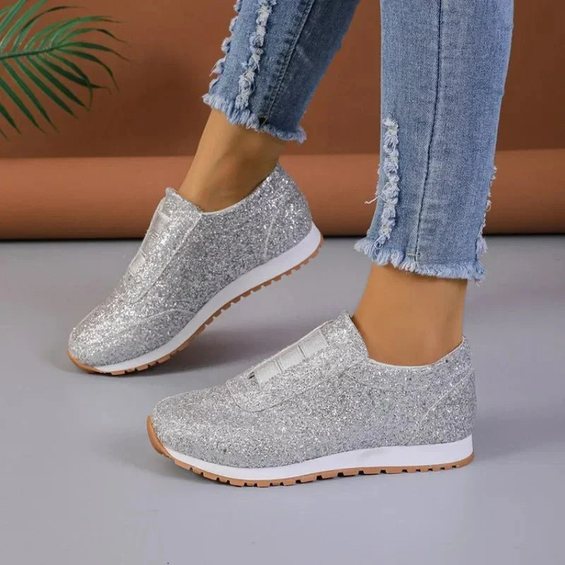 Slip-On Sneakers for Women – Glitter Style & Comfortable Design - Image 4