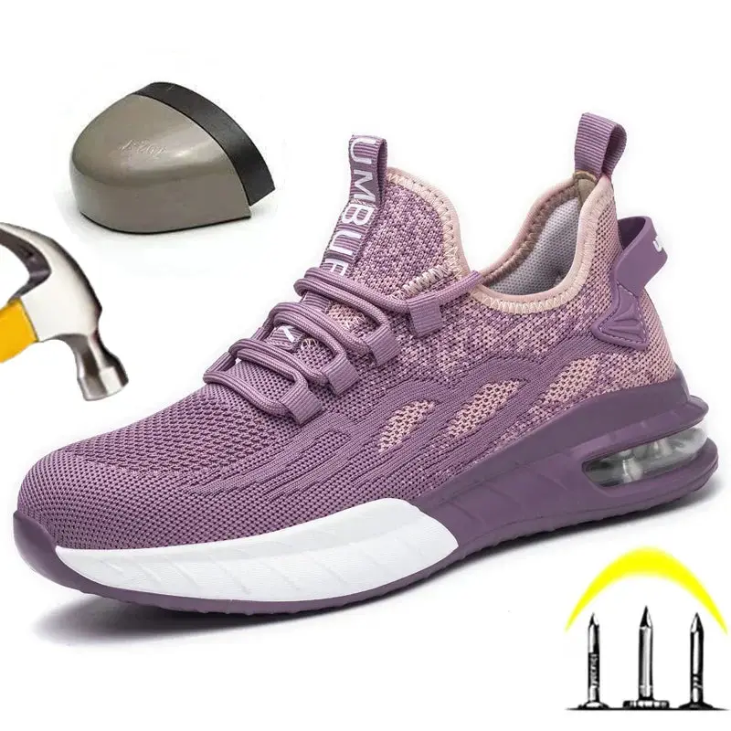 Women's Safety Sneakers - Lightweight Steel Toe Work Shoes – Breathable & Puncture Resistant - Image 4