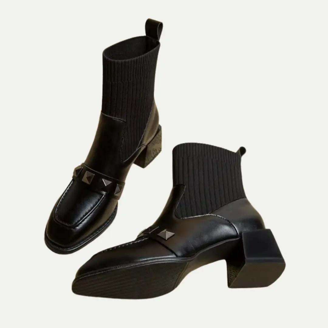 Luxe Elastic Sock Ankle Boots - Image 7