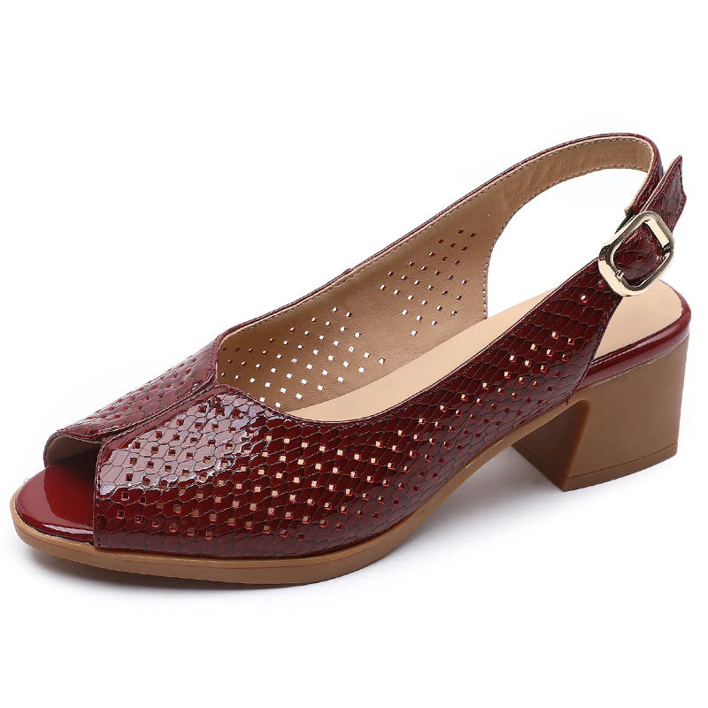 Peep Toe Block Heel Pumps for Women – Stylish & Comfortable - Image 6