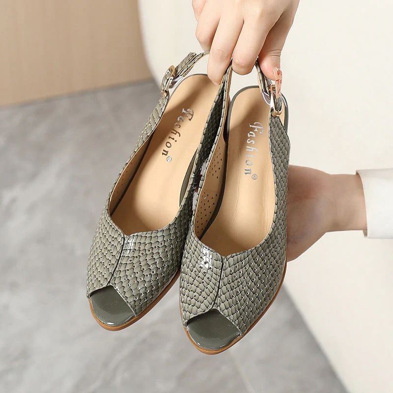 Peep Toe Block Heel Pumps for Women – Stylish & Comfortable - Image 7