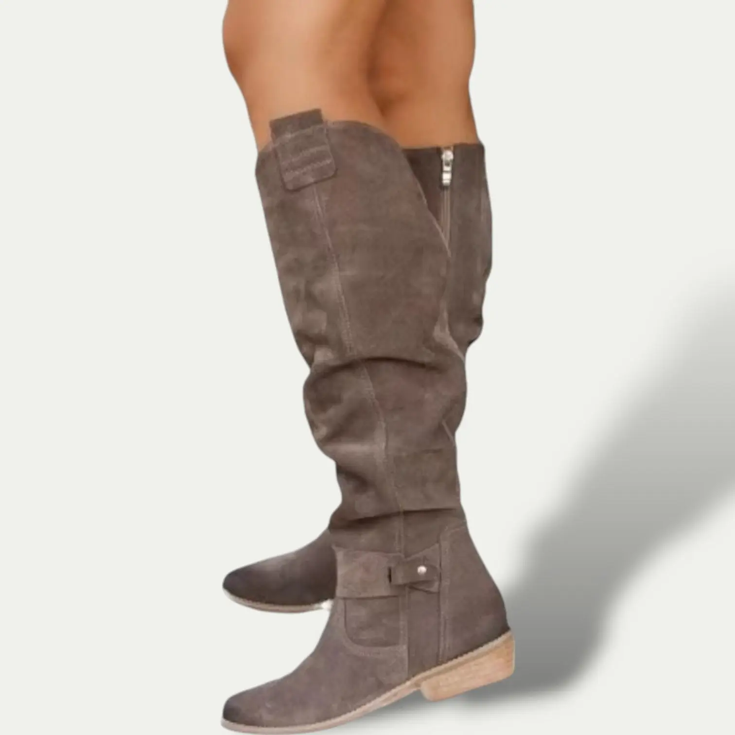 Stylish Low-Heel High Boots for Women - Image 3