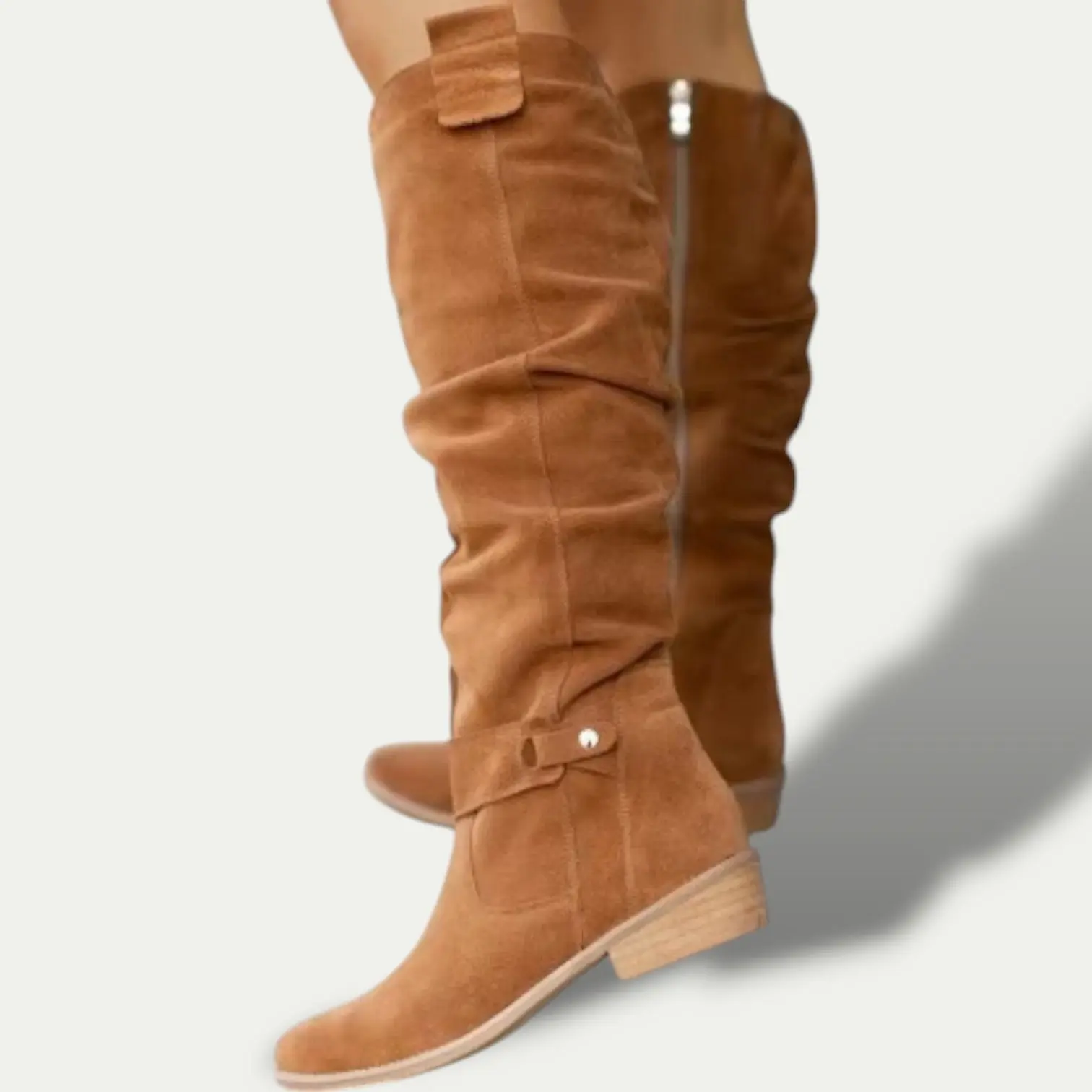 Stylish Low-Heel High Boots for Women - Image 4