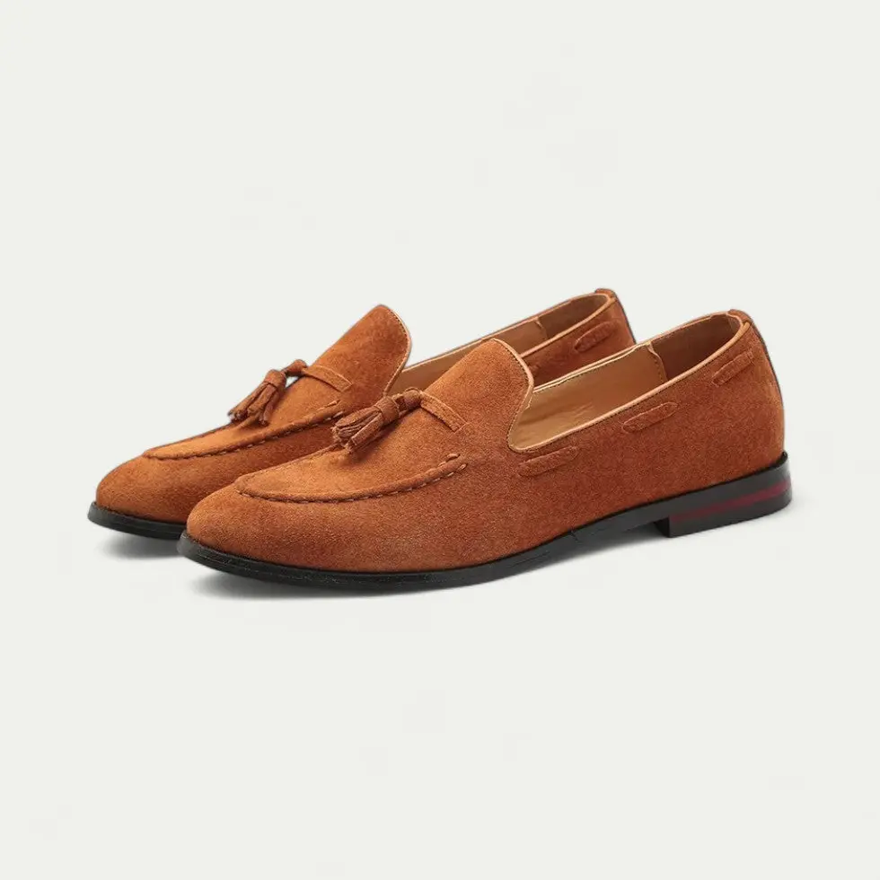 Tassel Loafers for Men - Satin Leather - Smart Casual - Image 3
