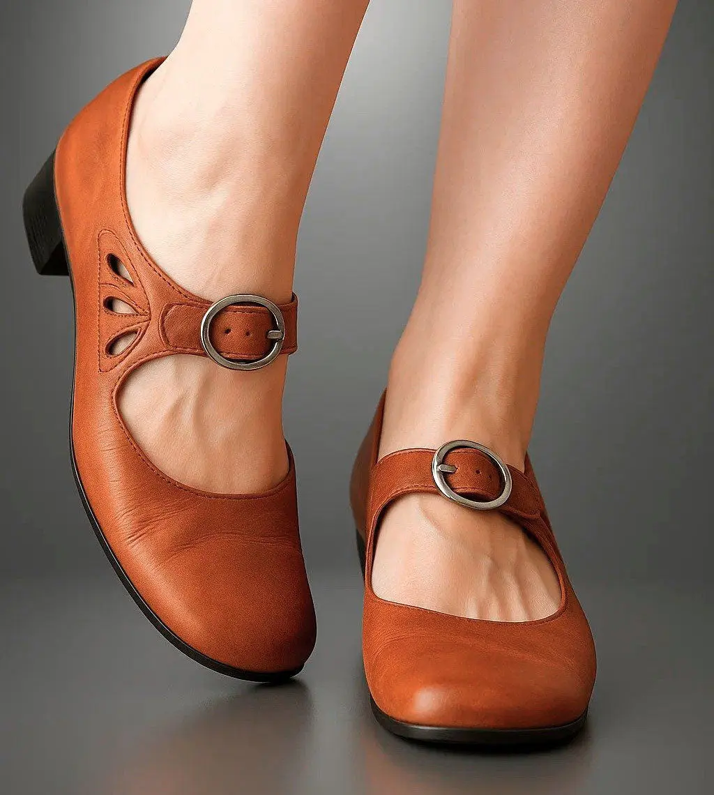Vintage-Inspired Mary Jane Flats for Women – Chic & Comfortable Design - Image 4