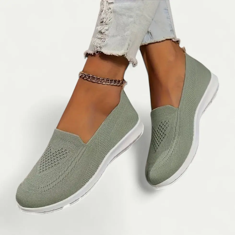 Women's Slip On Walking Shoes - Cushioned, Mesh & Comfort Fit - Image 4