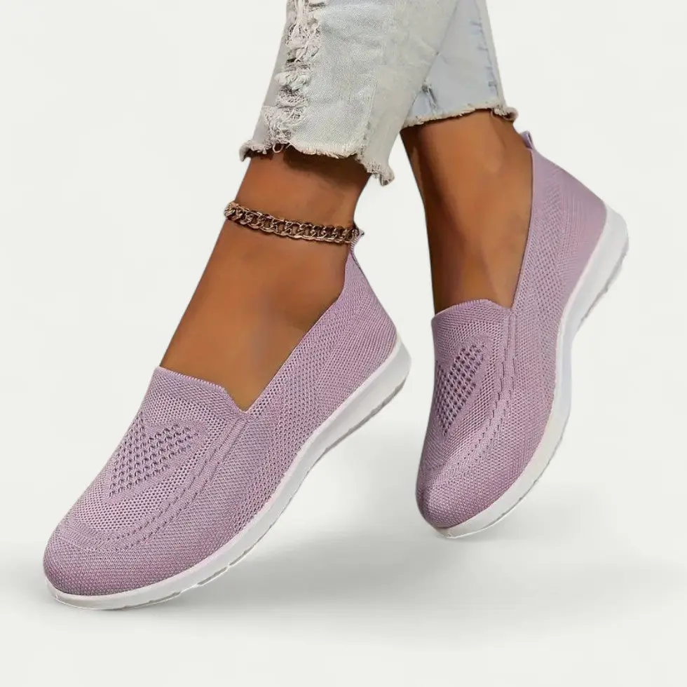 Women's Slip On Walking Shoes - Cushioned, Mesh & Comfort Fit - Image 8